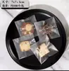 Bolsa de embalaje para galletas, autosellante, pegajosa, con forma de copo de nieve, crujiente, caja pequeña separada, para hornear dulces, bocadillos transparentes.