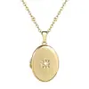 Collar Álbum de Fotos de Latón con Forma de Corazón Abrible y Cerrable de Venta Caliente Transfronteriza Europea y Americana, Popular Collar de Circonita con Baño de Oro Real 14K