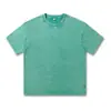 Camiseta de Algodón Puro Transfronteriza 230g Lavada Vintage Copo de Nieve Estilo Americano Manga Corta Teñida con Cera Lavada Media Manga Moderna
