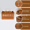 Caja de Almacenamiento con Compartimentos para Cuchillo y Tenedor de Mesa Doméstico Caja de Almacenamiento para Vajilla de Madera de Acacia Caja de Almacenamiento Multifuncional de Madera Maciza Caja de Madera