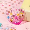 Yuxian 3 Serie de Botellas de Deriva Little Biga Pegatinas PET Tema de Dibujos Animados de Comida Material para Collage DIY 4 Diseños