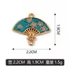 Pingente de leque pequeno requintado estilo antigo DIY para colar pulseira charms acessórios de joias vendas diretas da fábrica lote misto disponível transfronteiriço