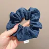 Nuevas scrunchies de lunares y estampado de leopardo, estilo simple, scrunchies retro, cintas para el cabello, accesorios para moños, adornos para el cabello