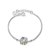Cristal austríaco 925 pulseira de prata moda pulseira coreana açúcar fresco cristal mulheres joias lote misto