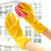 Luvas de Borracha Látex para Cozinha Lavanderia Impermeáveis Plástico Trabalho Doméstico Lavar Louça Transparentes Brancas Luvas Bicolores Luvas para Lavar Louça