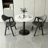 Mesa y sillas pequeñas redondas modernas y casuales para recepción y negociación en apartamentos pequeños, mesa de comedor, mesa redonda pequeña para balcón, para tiendas de té de leche y cafeterías