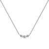 Collar de Plata Esterlina S925 de Lujo Ligero Estilo Japonés y Coreano para Mujer Diseño Simple y Atmosférico con Tres Circonitas Incrustadas Cadena de Clavícula de Alta Gama para Mujer