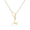 Joyas Transfronterizas Europeas y Americanas Nuevo Comercio Exterior Día de la Madre Moda Personalidad Cruz Dorada Tulipán Colgante Collar Mujeres