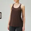 Roupa de Yoga Solta Transfronteiriça Feminina Cobertura Esportiva Pilates Top com Lulu Secagem Rápida Respirável Fitness Colete