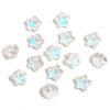 Taladro de Sirena Aurora de 12 mm Estrella de Cinco Puntas Perla de Cuatro Vías Aleación Perla de Cuatro Agujeros DIY Cadena para Teléfono Móvil Accesorios para Collar