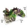 Decoración de paisaje para pecera resina puente de arco vintage pequeño puente colgante pecera tanque acuático micropaisaje paisaje decoración de puente de paisaje