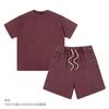 Ropa para Niños de Xinjiang Estilo Americano 250g Resistente Lavada Vintage Conjunto de Dos Piezas para Niños y Niñas