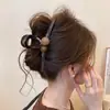 Pinza de garra de cuentas marrones de alta calidad para mujer, pinza de tiburón grande, accesorio elegante para el cabello grueso, nuevo accesorio para el cabello 2026