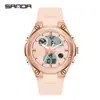 Popular Reloj Electrónico para Hombre Sanda Impermeable para Exteriores Tendencia de Moda Tecnología Negra Multifuncional Despertador para Hombre Reloj Cronógrafo