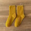 Meias grossas femininas de inverno com forro de fleece, meias de cano grosso para outono e inverno, meias de terry escovado, meias de terry quentes e à prova de frio para confinamento