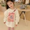 Sudadera para Niña con Oso de Dibujos Animados y Estampado de Letras, Top de Manga Larga Camiseta, Nueva Moda Primavera y Otoño, Ropa Infantil de Comercio Exterior, Mayoreo para Edades 3-8