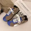 Novos Tênis Casuais da Moda de Cano Baixo Bloqueio de Cores Cadarço 2026 Sapatos que Aumentam a Altura Tênis de Treino Feminino Forrest Gump Outono Retro Board