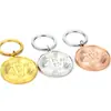 Cadena para llaves de metal con forma de moneda de Bitcoin, moneda virtual, colgante para llaves, moneda conmemorativa, origen transfronterizo