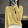 Top, Blusa, Chaqueta, Suéter de Cuello Redondo, Cárdigan de Punto Bordado 26, Estilo Nuevo Suelto para Mujer, Andi Terciopelo Estilo Otoñal Chic
