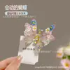 Grampo de Cabelo Borboleta Infantil, Alta Qualidade, Presilha Exquisita e Encantadora, Grampo de Cabelo Borboleta Estéreo de Strass Super Fada Princesa, Acessórios de Cabelo para Meninas