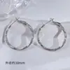 Novos Brincos Argola Lisos com Padrão, Toque de Luxo Leve e de Alta Qualidade, Brincos Modernos e Únicos para Mulheres, Estilo Europeu e Americano, Brincos Elegantes para o Dia a Dia