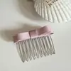 Pente Grampo de Cabelo com Laço de Cetim Novo Estilo Ferramenta de Penteado para Arrumar Fios Soltos Pente de Penteado Inserir Grampo de Pente Acessório de Cabelo