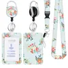 Fivela Redonda Floral de Liga de Zinco Fácil de Puxar Cordão de Poliéster Estampado para Celular Cobertura Deslizante de Empurrar Porta-Cartão de Isenção