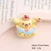 Dibujos animados DIY accesorios de resina accesorios tarjeta pequeña pastel pudín crema gel clip para el pelo hecho a mano funda de teléfono móvil hebilla de zapato accesorios