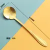Exquisita Cuchara Mezcladora de Regalo Estilo Japonés Acero Inoxidable Cuchara Flor Cafetera Mezclador Vajilla Chapada en Oro Se Puede Personalizar Logo Hogar