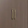 Manija de Puerta Original Estilo Chino con Diseño Dorado para Baño de Pies de Club, Manija de Puerta de Madera con Tallado en Placa de Aluminio para Puertas Dobles