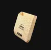 Bolsa Plegable de Papel Kraft con Recubrimiento a Prueba de Aceite Empaque para Llevar Pollo Frito Filete Papas Fritas Snack Comercial Material Recubierto 65g
