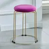 Banqueta de Aço Leve de Luxo, Banqueta Redonda Minimalista Moderna para Uso Doméstico, Banqueta para Mesa de Jantar da Sala de Estar, Banqueta Moderna Tendência Estilo Nórdico, Banco