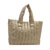 Moda Estilo Coreano Bordado Sencillo 2025 Nuevo de Moda Casual Gran Capacidad Bolso de Hombro Bolso de Plumas para Mujer