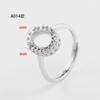 Anillo Portaanillos Chapado en Plata 925 para Mujer Cera de Abejas Anillo Abierto para Mujer Portaanillos Vacío Jade Caibao Portaanillos Desnudo