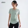 Roupas de Yoga Plus Size para Mulheres, Top Esportivo de Manga Curta de Secagem Rápida, Camiseta Fitness de Corrida Slim Fit, Conjunto para Mulheres Plus Size, Estilo Leve de Verão