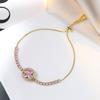 Collar para Mujer Estilo Japonés y Coreano Mismo Estilo Transfronterizo Zirconia Microincrustada Colgante Giratorio Collar de Acero de Titanio Juego de Tres Piezas de Decoraciones
