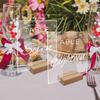 BT056-060 acrílico transparente tridimensional 2 mm placa de número de mesa de boda placa de asiento de mesa decoración de mesa DIY