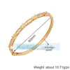 L50 Q35 S64 Pulsera de Moda Europea y Americana con Goteo de Aceite y Incrustaciones de Diamante, Exquisita Pulsera de Puño de Moda con Circonita Arcoíris
