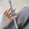 Adecuado para Apple Watch 9, Apple Watch S10, Correa de Reloj Nueva de Cuero Genuino con Patrón de Lichi, iWatch 11 Generación 87Se