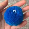 Bola de Lana de Cachemira Redonda de 5 cm con Gancho, Bola Decorativa de Felpa de Lana Fina, Bola de Lana, Colgante para Zapato, Calcetín, Bolsa