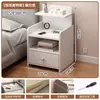 Mesita de Noche Pequeña para el Hogar Simple Moderna Estante de Almacenamiento para Mesita de Noche Armario de Almacenamiento con Cerradura Armario de Almacenamiento para Dormitorio de Alquiler