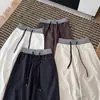 2026 Verano Nuevo Estilo Coreano Moda Cintura Elástica Cordón Pantalones Casuales para Mujer Sueltos Adelgazantes Versátiles Pierna Ancha Pantalones 2628