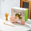 Conjunto de Chá Matcha Transfronteiriço 7 Peças Tigela de Matcha Pétala Japonesa com Bico Caixa Colorida Conjunto de Batedor de Chá Amazon