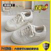 Zapatos Populares con Panel de Malla para Mujer 2024 Primavera y Verano Nueva Moda Versátiles de Suela Gruesa Blancos Modernos Transpirables Deportivos Casuales