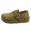 Novos Mocassins Slip-on Totalmente Cobertos Estilo Retrô com Aumento Oculto de Altura Solado Grosso Sapatos Preguiçosos da Primavera de 2026 Sapatos Baixos
