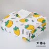 Toalha de banho de gaze de seis camadas Classe A toalha de gaze de algodão para bebê colcha de bebê cobertor de bebê fornecimento de origem