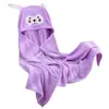 Toallas de baño con capucha para niños, venta al por mayor de fabricantes: secado rápido, absorbente, hecho de forro polar de coral, con diseños de dibujos animados lindos y adorables