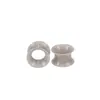 Expansión de oreja de doble cuerno de silicona suave de 3-25 mm para perforación humana.