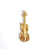 Venta directa de fábrica instrumento musical pequeño chapado en oro y plata artesanías pequeñas DIY pequeños adornos accesorios de decoración para árbol de Navidad en stock