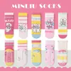 Calcetines Antideslizantes de Dibujos Animados para Niños Otoño/Invierno Nuevo Estilo Calcetines de Piso para Interiores 5 Pares Lindos Calcetines de Bebé Sin Costuras de Media Pantorrilla